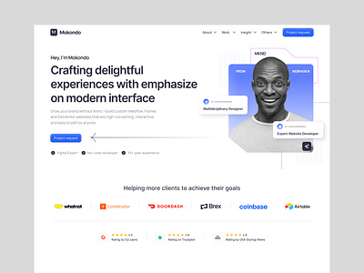 Mokondo - a Stunning Portfolio Website daily ui design design developer homepage portfolio ui ui design uiux ux website website portfolio