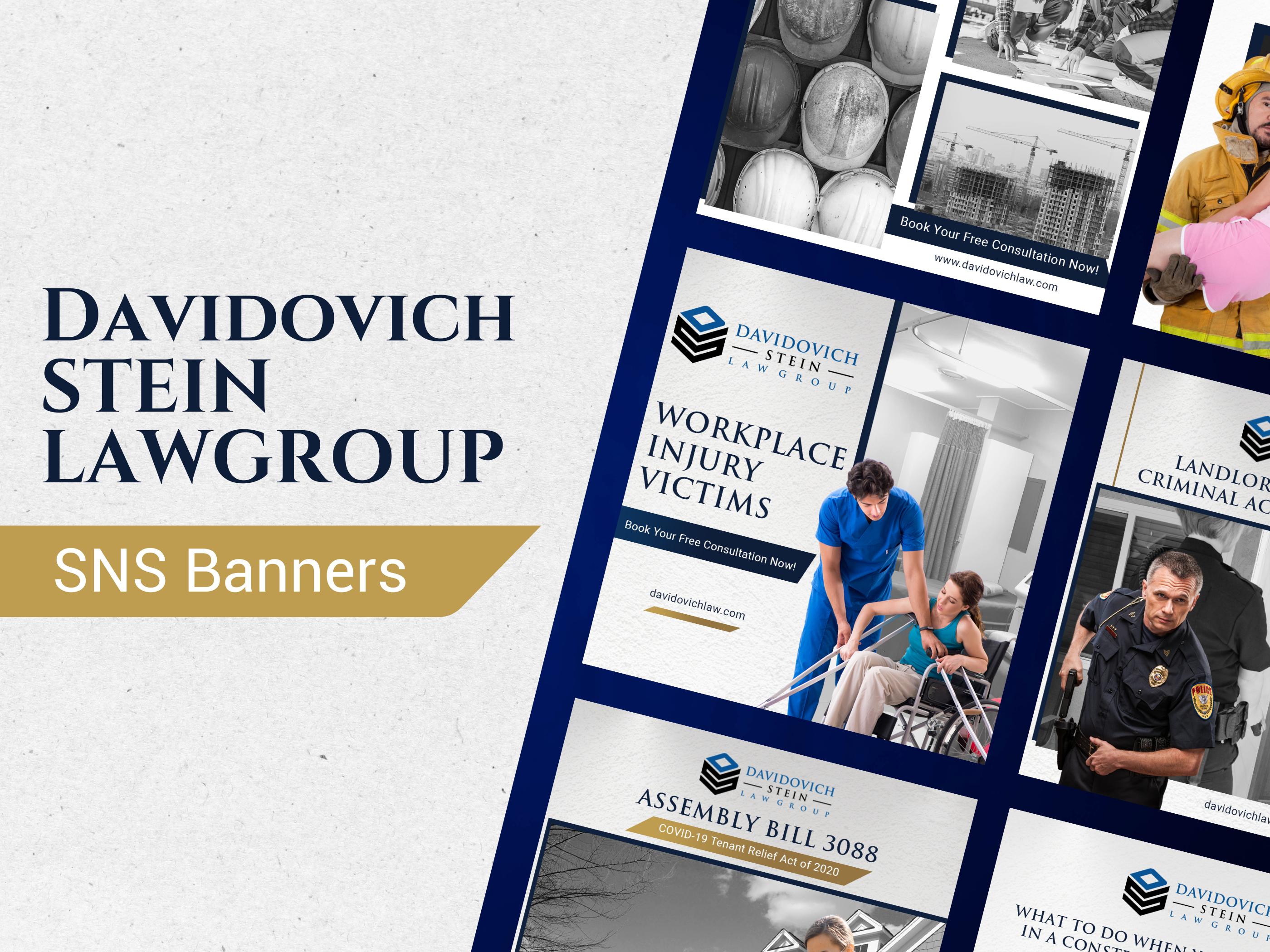 Davidovich Stein Social Media Banners graphic design social media ads