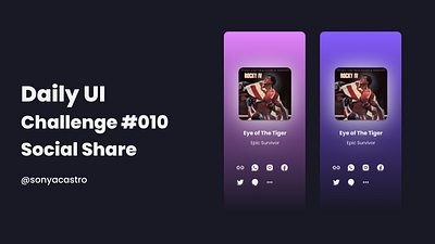Daily UI Challenge #009: Social Share dailyui mobile share ui