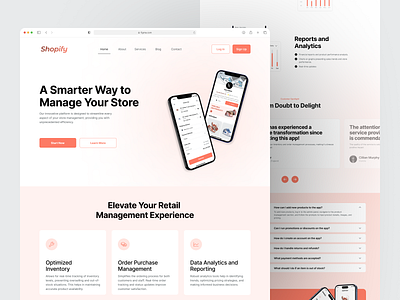 Management Store App - Landing Page graphic design landingpage management store app responsive store app ui ui design ux website