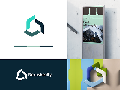 NexusRealty Logo brand branding colorfull design identity logo logo design modern real estate