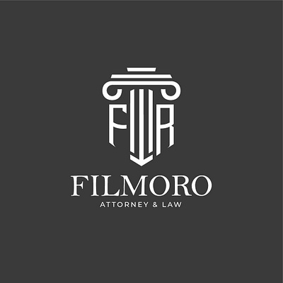 FILMORO ATTORNEY & LAW advocate branding graphic design lawyer logo logo design monoline logo