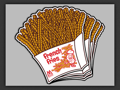 Sticker - french fries graphic design