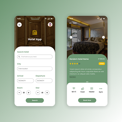 Hotel Booking Mobile App dailyui figma hotelbooking mobileapp ui uidesign uiux ux uxdesign