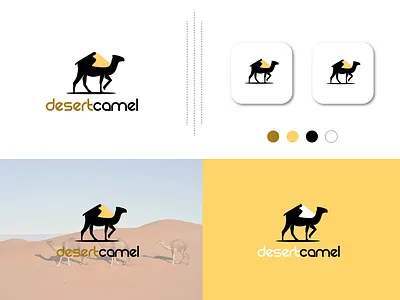 Desert camel logo design. Desert Fast running logo app apps logo branding camel desert logo design fast graphic design illustration logo logo design logo generation logo idea logo maker logo shop logomaker logoshop running ui vector