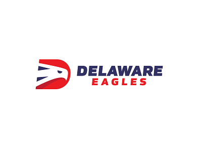 Delaware Eagles attack bald eagle bird custom logo d d eagle eagle logo eagle monogram freedom letter d eagle logo design logo designer logo mark minimalist national animal negative space patriot patriotic popular symbol