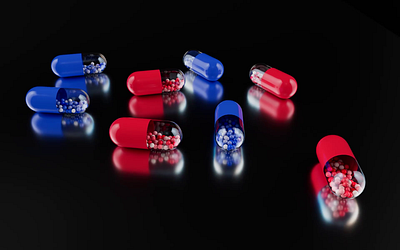 Red Pill or Blue Pill ? 3d animation animation design best animations best motion cinema4d design illustration landing animation motion motion graphics red pill rigid body