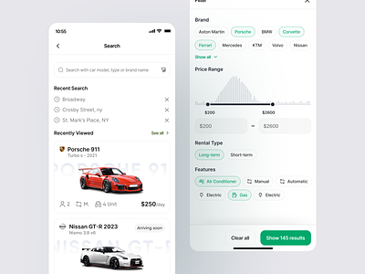 QuickRent - Car rental application automobile automobile app booking car car rent car rental carapp location minimal mobile app product design rental service ride booking transport travel travel app ui vehicle rental