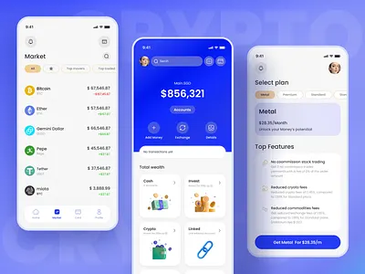 wallet application app design bitcoin card design figma lite mod market profile ui ui design uiux ux uxdesign wallet wallet app wallet app design wallet design