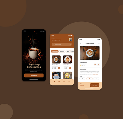Coffee App UI design design figma productdesign responsive ui userexperience userinterface ux تجربه کاربری دیزاین رابط کاربری طراح
