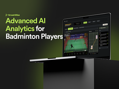 Smash Wise | AI Insights for Badminton 3d ai analytics artificial intelligence badminton creative dashboard design insights rmgx shuttle sports ui ux web webapp