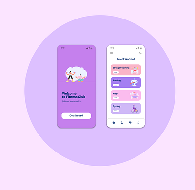 Fitness UI design design figma responsive ui userexperience userinterface ux تجربه کاربری رابط کاربری