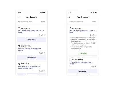 Day 61 >Daily Ui Challenge apply code coupon dailyui discount offer redeem shopping