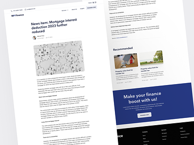 Blog post - Web Design blog website blogs clean design finance consultants insights minimal modern news ui web design website