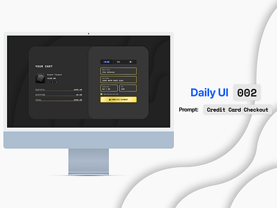 Daily UI 002: Credit Card Checkout apple checkout credit card checkout daily ui daily ui 002 dark mode paper cut out