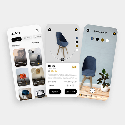 Order Your Furniture Online APP UI Design app ui design furniture app furniture app design furniture design mobile app design