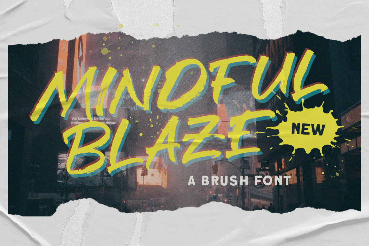 Mindful Braze - Brush Font dry brush font freebies