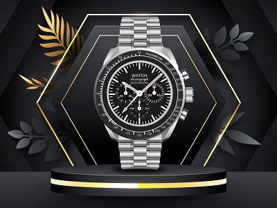 Watch Vector Design branding design graphic design illustration luxury watch design photoshop ui ux vector vector watch design watch design