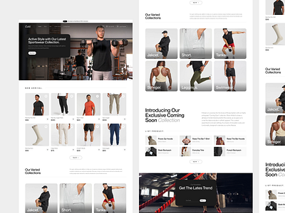 Culd. - E-commerce Website brand clean clothing collection ecommerce gym gym store gymwear home page landing page product product page shop sport sport store store ui uiux web design website