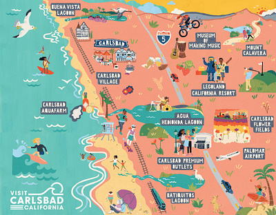Carlsbad X Vicky Scott beach life california coast culture landmarks maps people