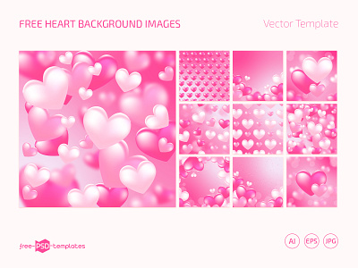 Free Heart Background Images background design free freebie heart hearts photoshop pink psd template templates vector