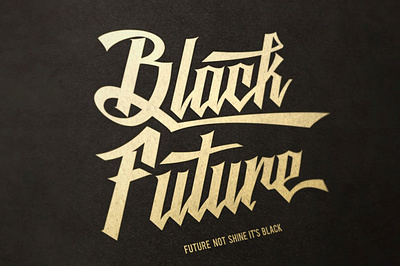 Black Future Typeface art black bold calligraphy dark display graffiti grumpy lettering logotype fashion modern opentype opentype alternates poster script street swashes font