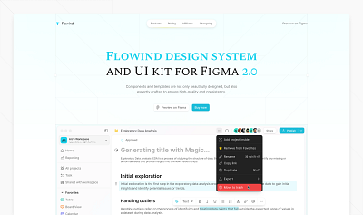 Flowind design system design syetem figma ui kit