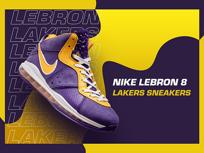 Nike Lebron 8 sneakers Ad Design 3d branding graphic design