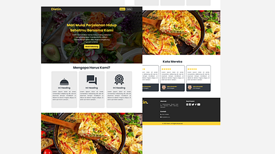 Dietin Web Landing Page design diet food landing page ui ux website