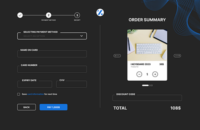 A Credit Card Check-out Page #DailyUI2 checkout dailyui graphic design minimal newbie tech ui ux web