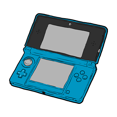 Nintendo 3DS - 2011 clip studio console drawing game game boy gameboy games gaming handdraw illustration konsol nintendo nintendo 3ds nintendo ds retro retro game retro gaming retrogameing