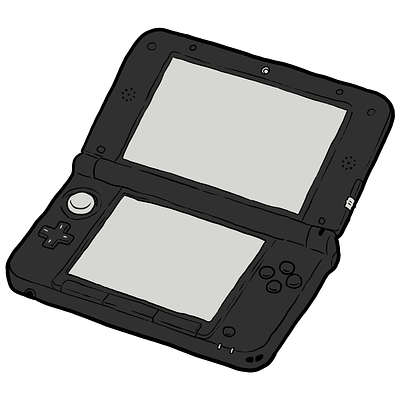 Nintendo 3DS XL - 2012 clip studio clipstudio console draw drawing game game boy gameboy handheld illustration konsol nintendo nintendo 3ds nintendo ds retro retro game retro gaming retrogame retrogaming
