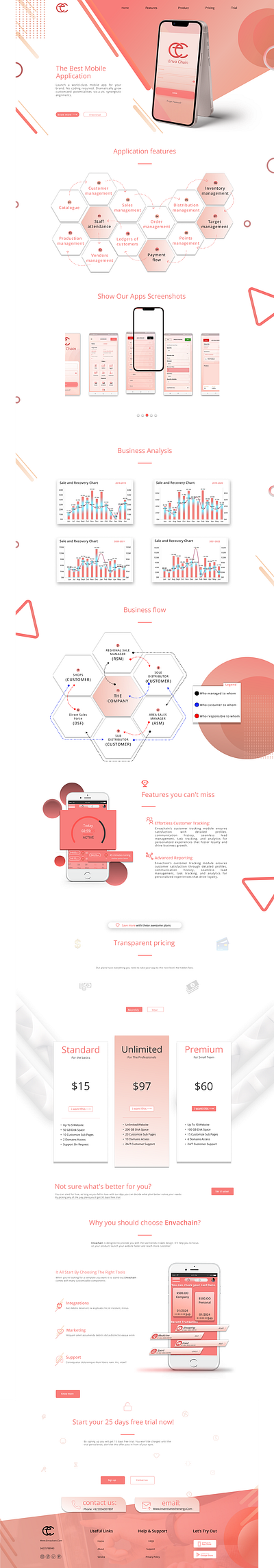 Envachain Website Design ui