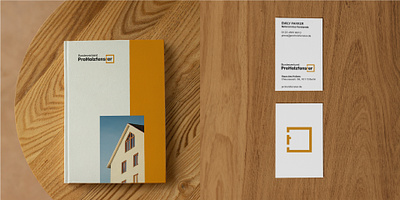 Bundesverband ProHolzfenster Collateral Design brand branding business cards corporate identity design door envelope graphic design icon identity logo orange stationery window wood