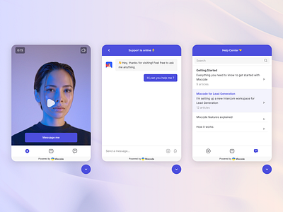 Mixcode.io - Video, Chat & Help Center for website chat chatbot commerce conversion custumers face to face faq help knowledge base live chat messenger shopify squarespace startup support ui video webflow widget woocommerce
