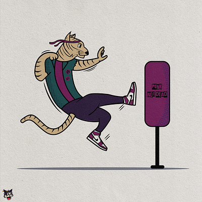 Street tiger design graphic design illustration karate rebel tiger vector