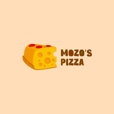 Cheese pizza logo branding cheese design illustration logo logotype pizza vector