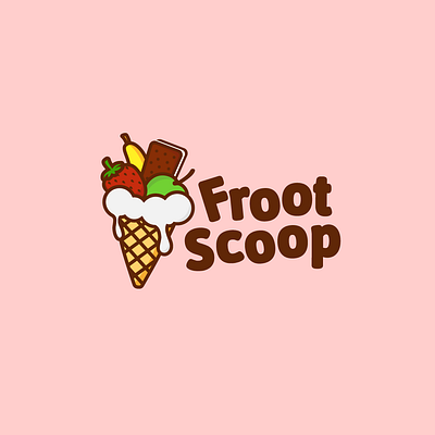 Icecream logo branding froot ice icecream illustration logo logotype vector