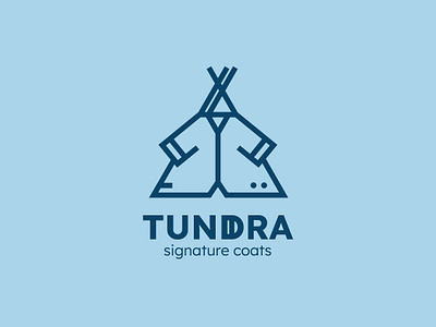 Coat logo branding clothes coat cold house hut jacket logo logotype tundra vector wigwam winter