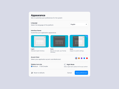 Appearance in a System app appearance figma personalization saas ui uidesign webapps