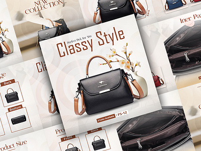 Ladies Handbag social media post design trmplate banner design branding design designer facebook post graphic design instagram post social media social media post