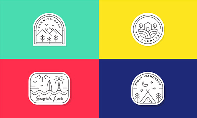 Modern Colorful Badge Logo Designs! animation branding graphic design logo