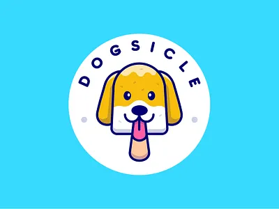 Dog & Popsicle Creative Logo Design! animation branding graphic design logo motion graphics
