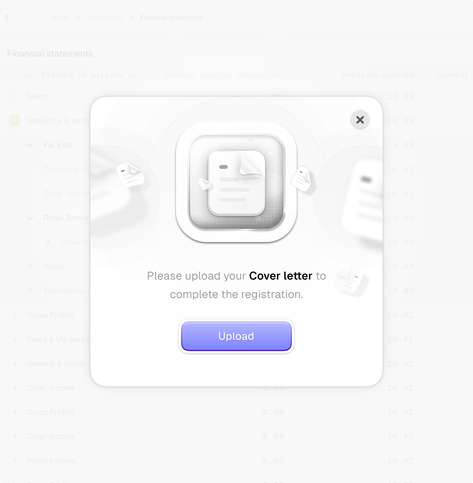 Icon illustration (web) elegant illustration light message minimal modal popup ui upload