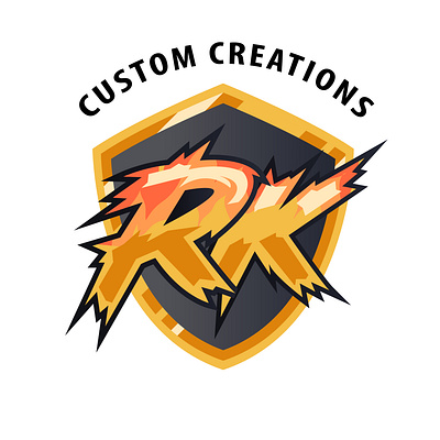 RK CUSTOM CREATIONS LOGO branding graphic design logo logo design logo designing vector