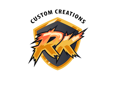 RK CUSTOM CREATIONS LOGO branding graphic design logo logo design logo designing vector