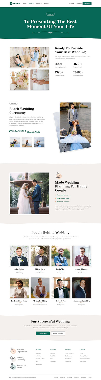 Wedding Planner Website UI/UX Design website uiux design wedding planner website wedding website design