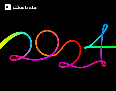 2024 Text Effect Illustrator | Blend Tool Effect in Illustrator 2024 adobe illustrator blend tool effect blender tool gradient happy new year illustration illustrator text effect text effect illustrator tutorial vector