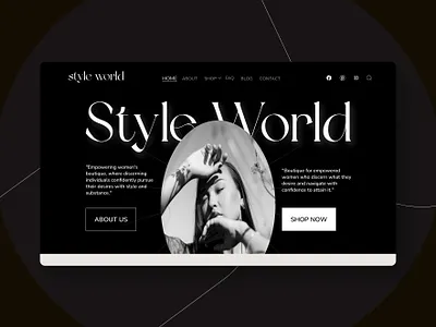 Fashion Website banding black branding fashion ui uiux user interface ux