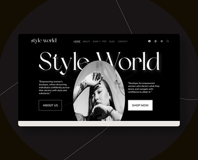 Fashion Website banding black branding fashion ui uiux user interface ux